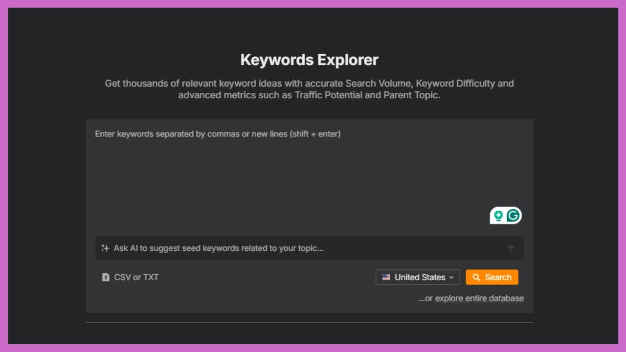 Research relevant keywords